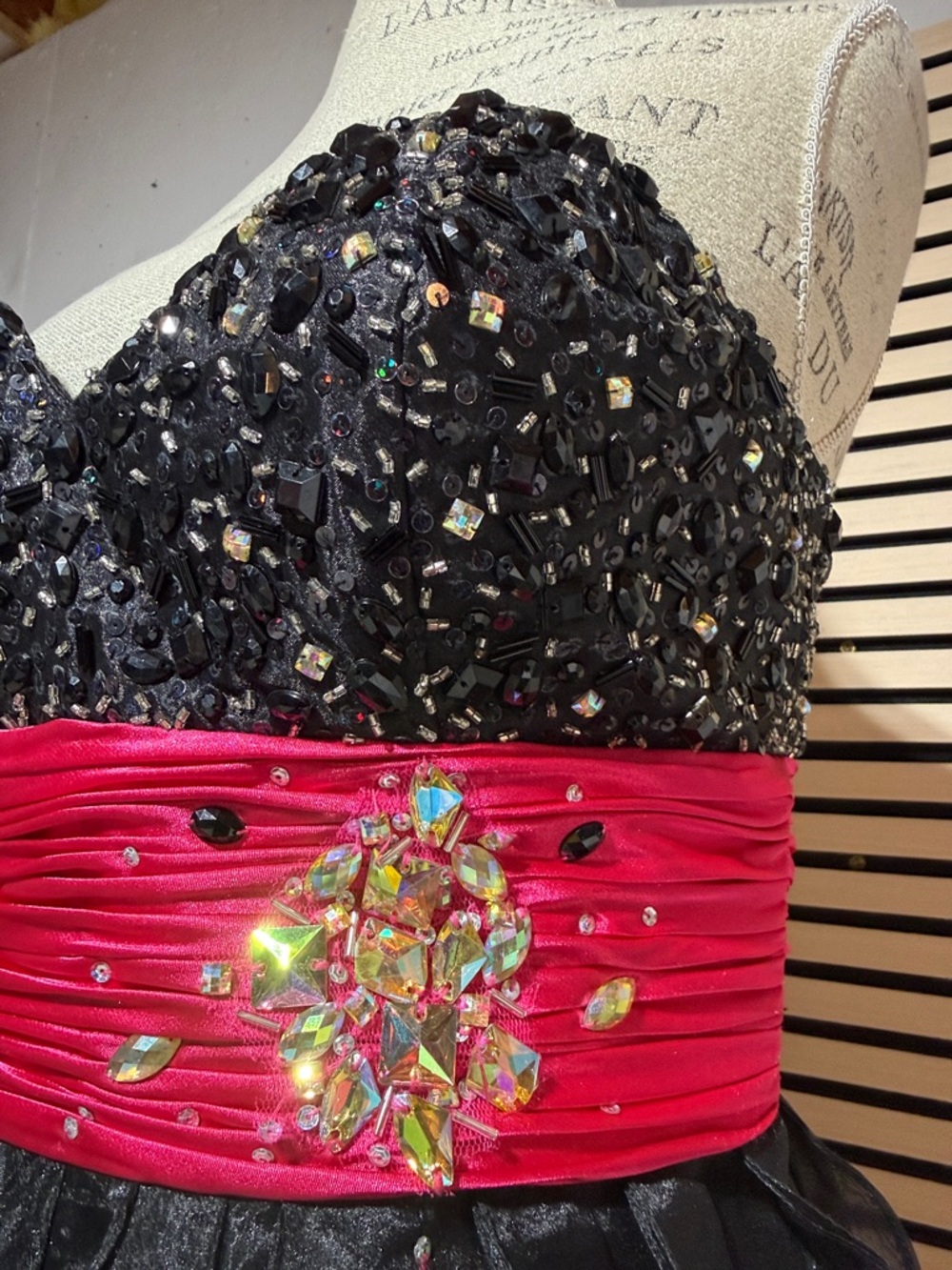 Black Dress with Fuchsia